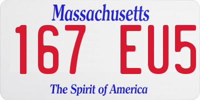 MA license plate 167EU5