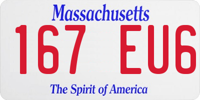 MA license plate 167EU6
