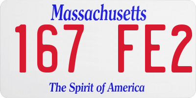 MA license plate 167FE2