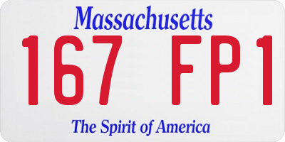 MA license plate 167FP1