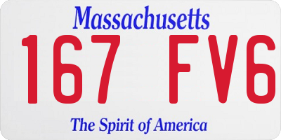 MA license plate 167FV6