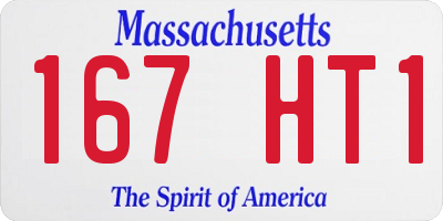 MA license plate 167HT1