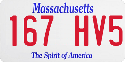 MA license plate 167HV5