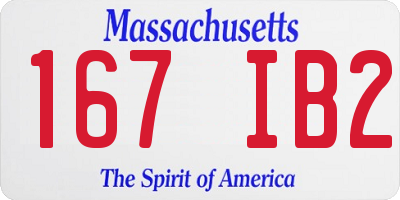 MA license plate 167IB2