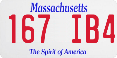 MA license plate 167IB4