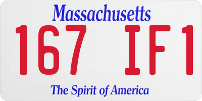 MA license plate 167IF1