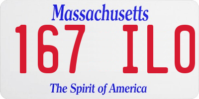 MA license plate 167IL0
