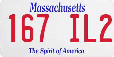 MA license plate 167IL2