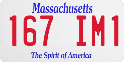 MA license plate 167IM1