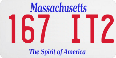 MA license plate 167IT2