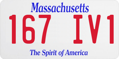 MA license plate 167IV1