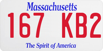MA license plate 167KB2