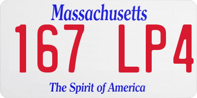 MA license plate 167LP4