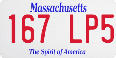 MA license plate 167LP5
