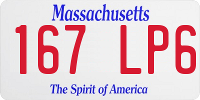 MA license plate 167LP6