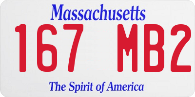 MA license plate 167MB2