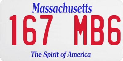MA license plate 167MB6