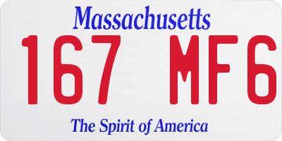 MA license plate 167MF6