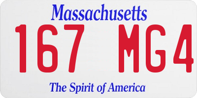 MA license plate 167MG4