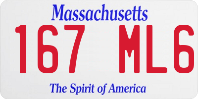 MA license plate 167ML6