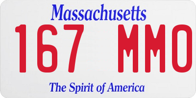 MA license plate 167MM0