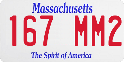 MA license plate 167MM2