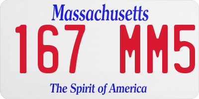 MA license plate 167MM5