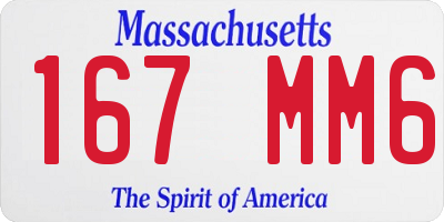 MA license plate 167MM6