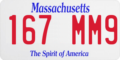 MA license plate 167MM9