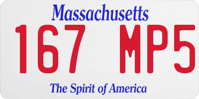 MA license plate 167MP5