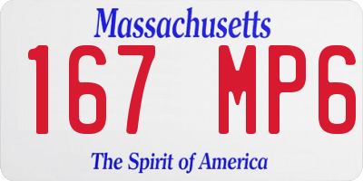 MA license plate 167MP6