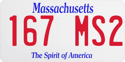 MA license plate 167MS2