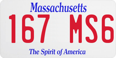 MA license plate 167MS6