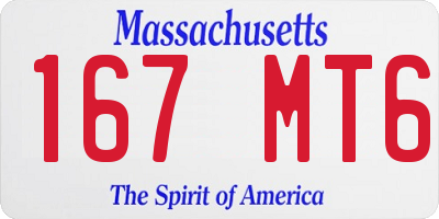 MA license plate 167MT6
