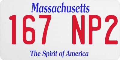 MA license plate 167NP2