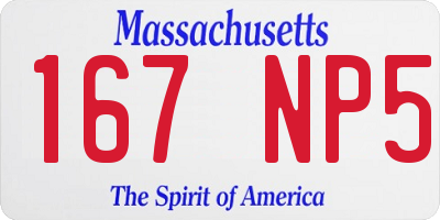 MA license plate 167NP5