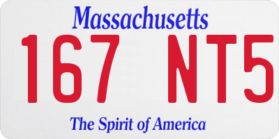 MA license plate 167NT5