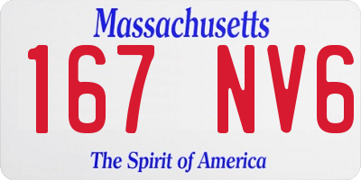 MA license plate 167NV6