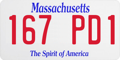 MA license plate 167PD1