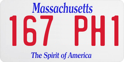 MA license plate 167PH1