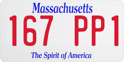 MA license plate 167PP1