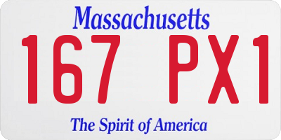 MA license plate 167PX1