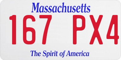 MA license plate 167PX4