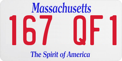 MA license plate 167QF1