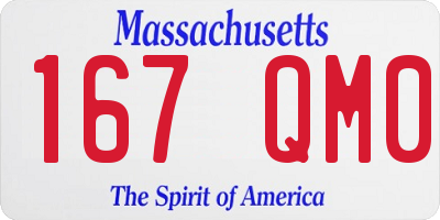 MA license plate 167QM0