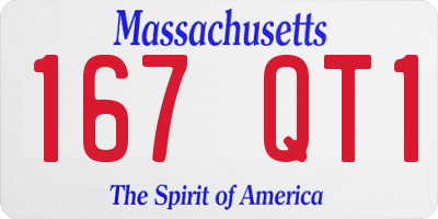 MA license plate 167QT1