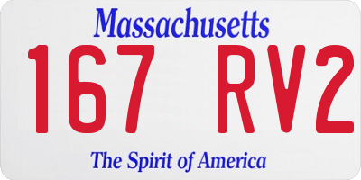 MA license plate 167RV2