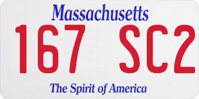MA license plate 167SC2
