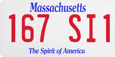 MA license plate 167SI1