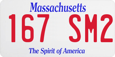 MA license plate 167SM2